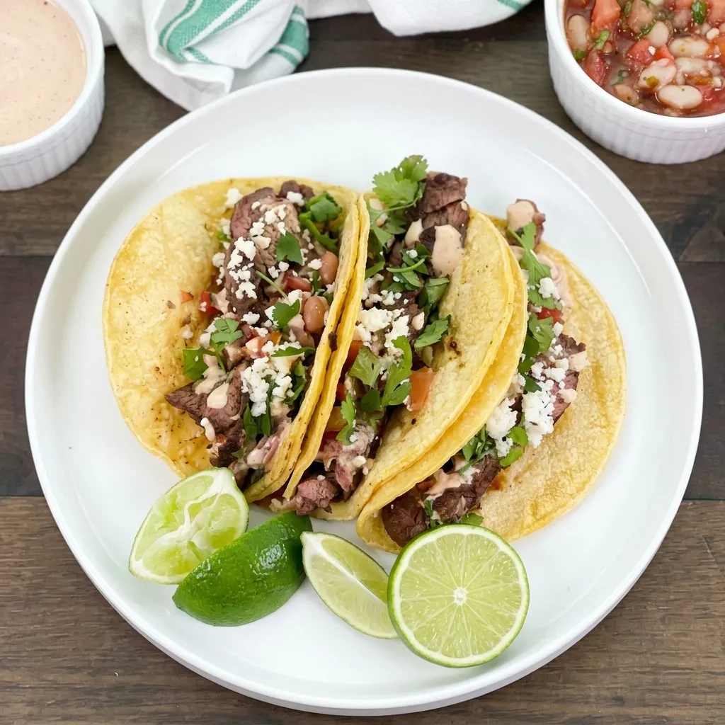 Carne Asada street tacos at Tacos Mexico Memorial Calgary