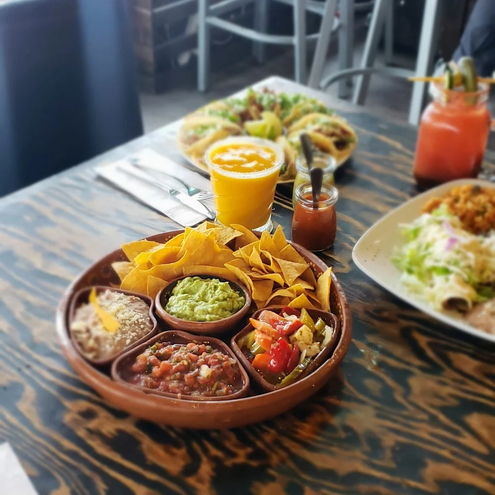 Margaritas and tequila bar at Tacos Mexico Memorial Calgary