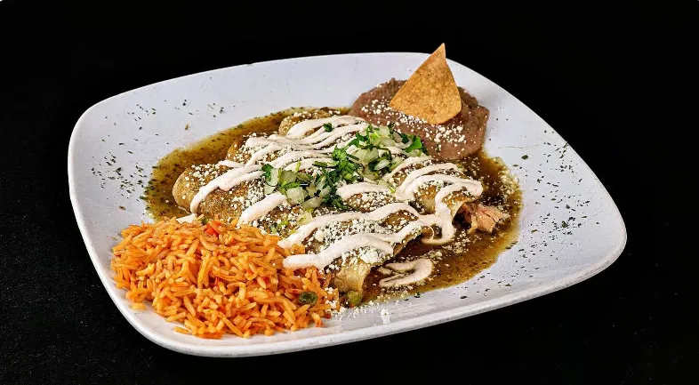 Enchiladas Verdes at Tacos Mexico Memorial in Calgary
